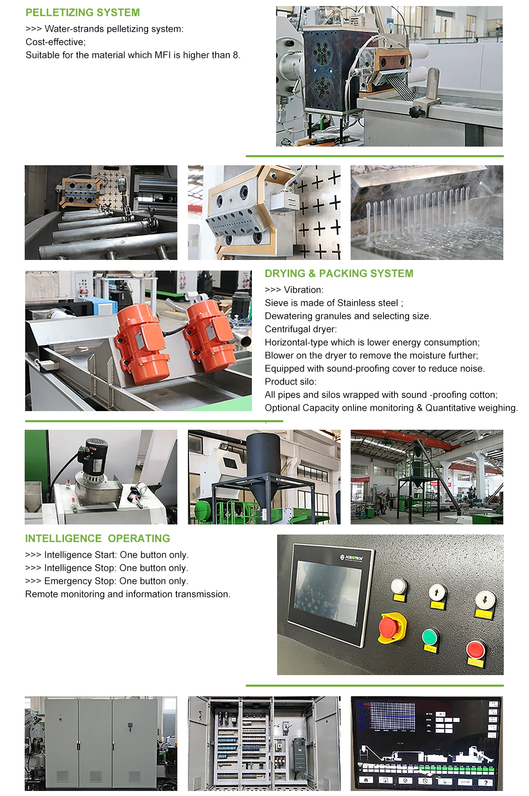 Dust Removal Used Waste Plastic Recycling Machine